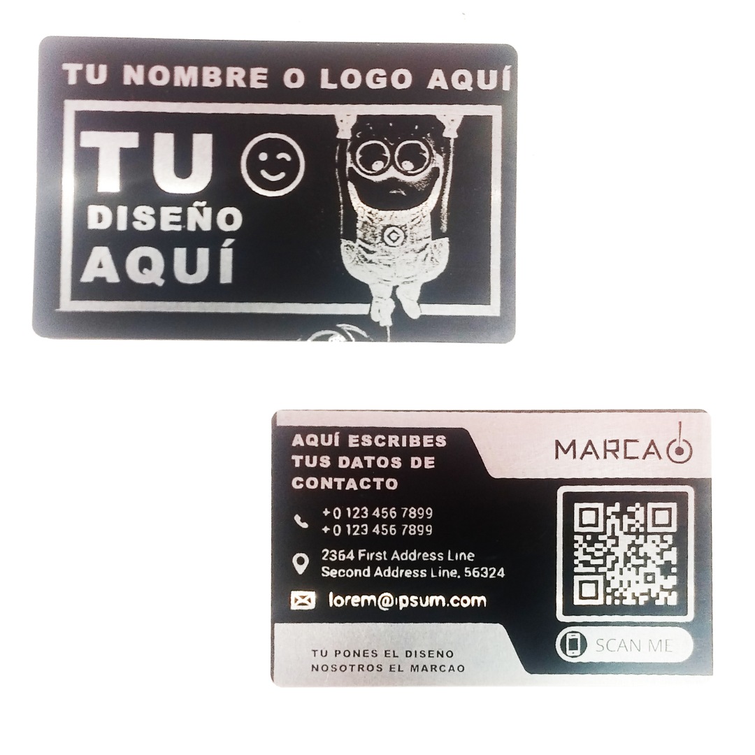 Tarjetas de Presentación de Aluminio Personalizadas (10 Unidades)